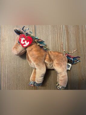 Ty Plush Horse with Multicolored Mane and Tail zodiac collection